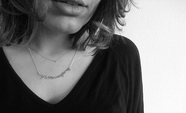 Custom silver necklace from Anne Zellien x Twikit