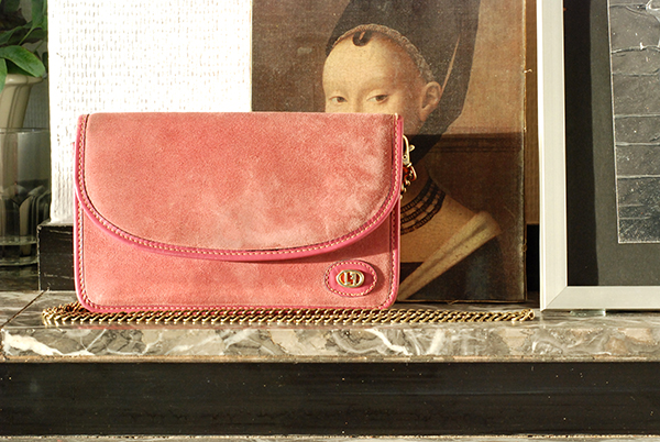 Louis Féraud pink clutch bag