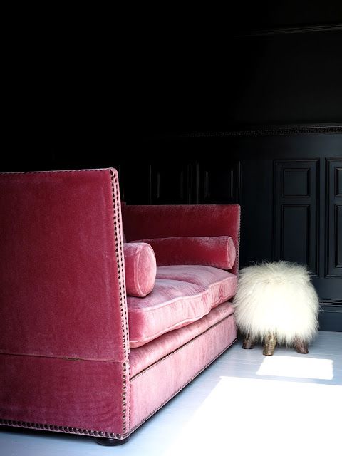 Velvet Sofa Inspiration - A rainbow of velvet sofas via noglitternoglory.com