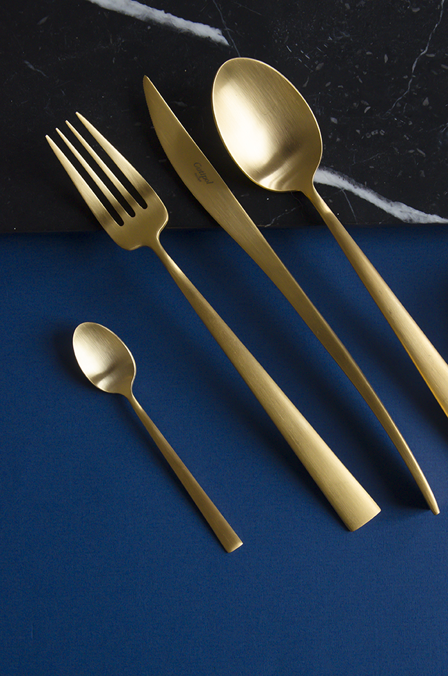 Cutipol Brushed Gold Cutlery