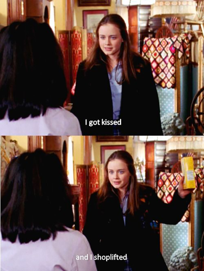 10 fun facts about Gilmore Girls // Rory's first kiss